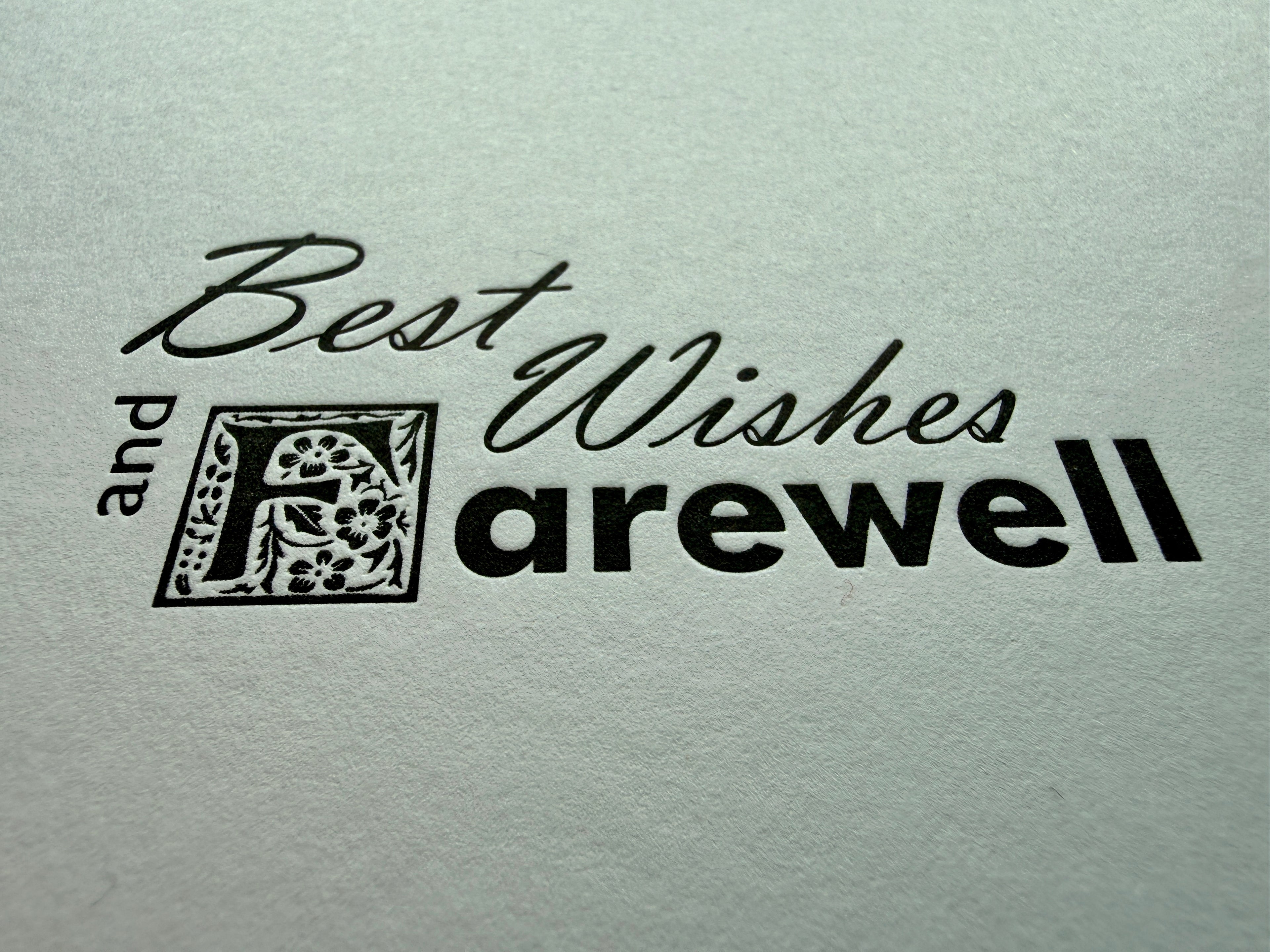 Best Wishes and Farewell Card